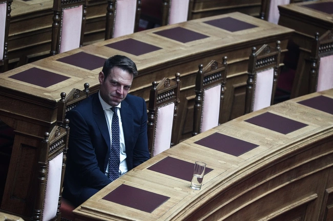Ο Στέφανος Κασσελάκης στη Βουλή