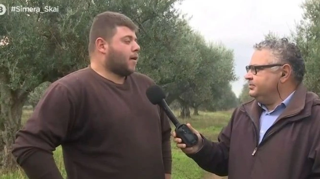Ο ελαιοπαραγωγός, Σπύρος Κατσιμπέρης, που του έκλεψαν 7 τόνους ελιές