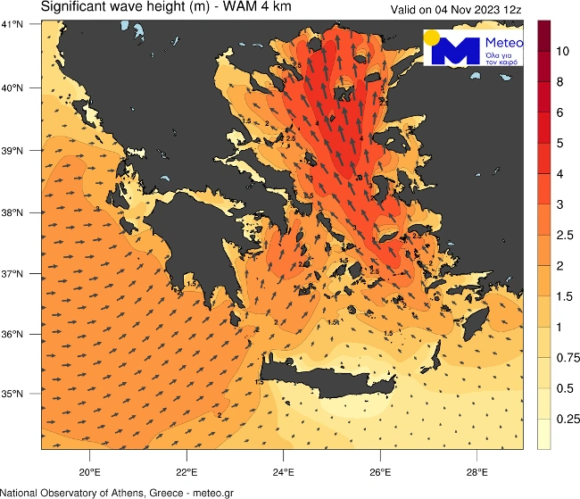 Χάρτης κακοκαιρία Meteo
