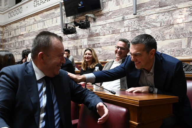 O Αλέξης Τσίπρας στη συνεδρίαση της Κοινοβουλευτικής Ομάδας του ΣΥΡΙΖΑ