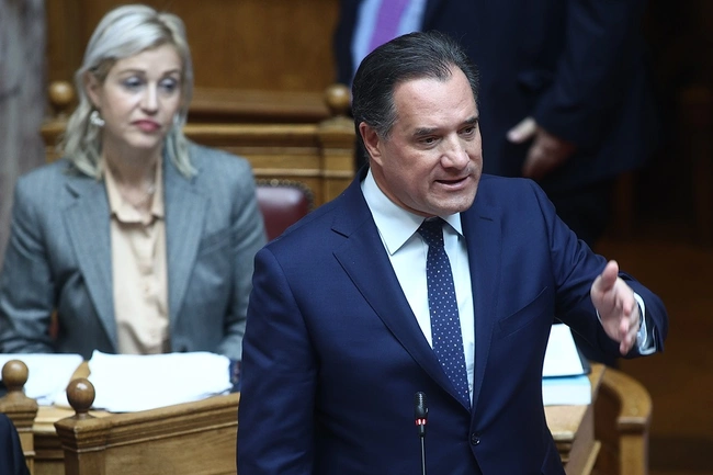 Ο Άδωνις Γεωργιάδης στη Βουλή