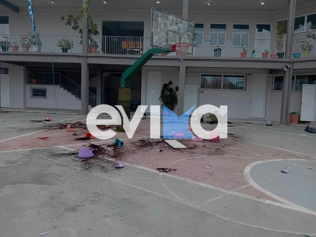 Βανδαλισμός σχολείου στη Χαλκίδα