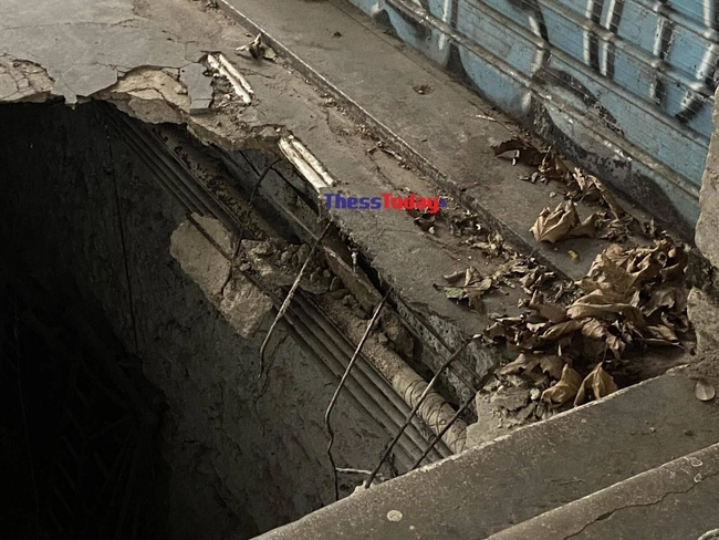 Καθίζηση οδοστρώματος στη Θεσσαλονίκη