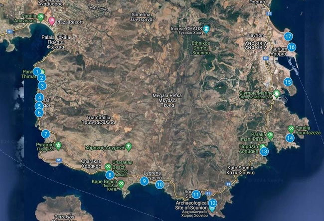 Χάρτες με παραλίες