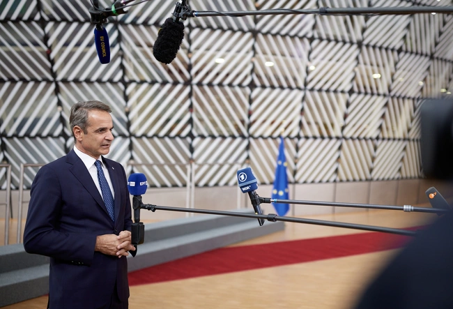 Ο Κυριάκος Μητσοτάκης στις Βρυξέλλες