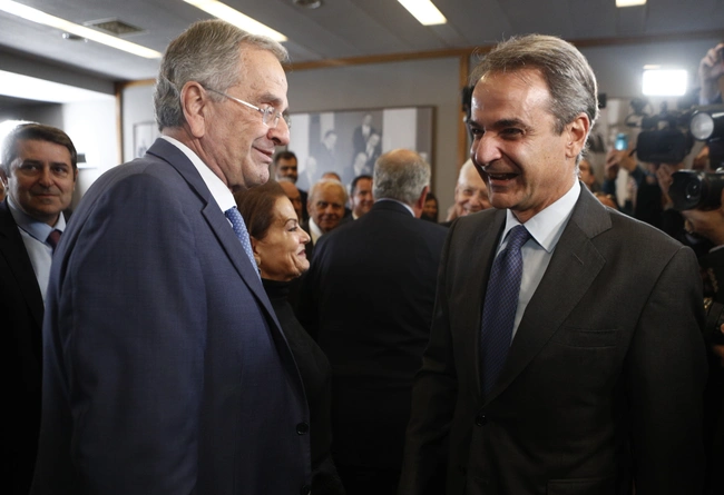 Ο Κυριάκος Μητσοτάκης και ο Αντώνης Σαμαράς