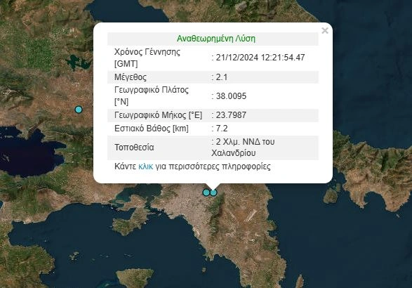 σεισμός Αγία Παρασκευή