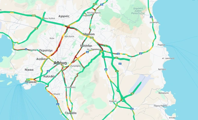 Χάρτης με την κίνηση