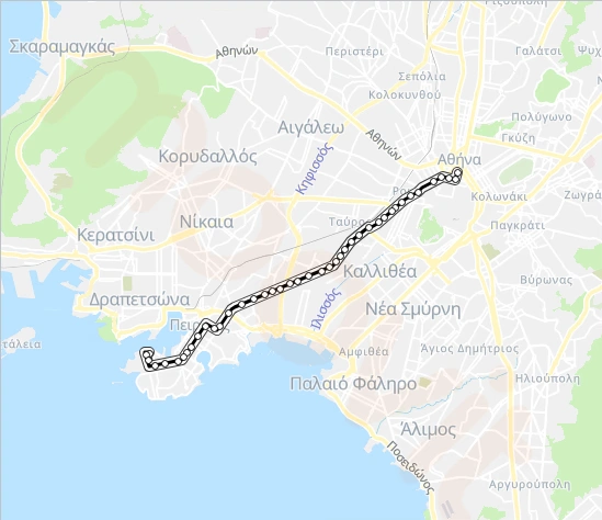 Το 049 κάνει τη διαδρομή Ομόνοια - Λιμάνι του Πειραιά