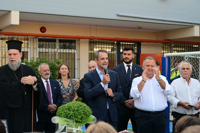 Ο Κυριάκος Μητσοτάκης στον φετινό αγιασμό