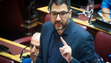 Ο Νάσος Ηλιόπουλος στη Βουλή