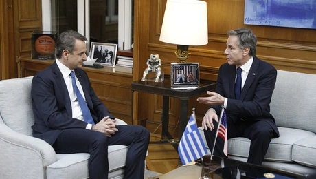 Ο Κυριάκος Μητσοτάκης και ο Άντονι Μπλίνκεν