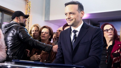 Ο Χάρης Δούκας στην ορκωμοσία του