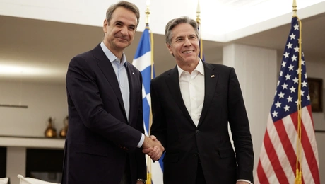 Ο Κυριάκος Μητσοτάκης με τον Άντονι Μπλίνκεν