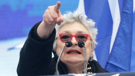 Η Αφροδίτη Μάνου σε συλλαλητήριο ενάντιο στη Συμφωνία των Πρεσπών