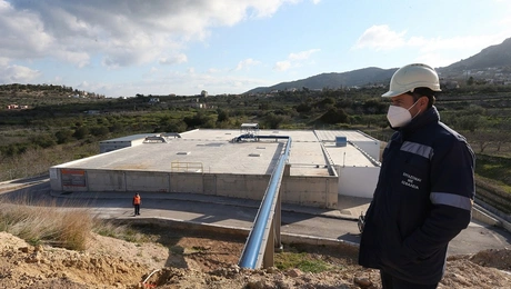 Αγωγός ύδρευσης στην Αίγινα