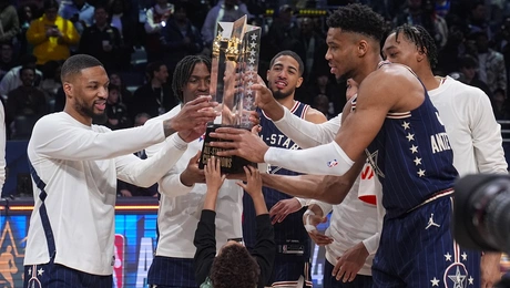 Ο Γιάννης Αντετοκούνμπο σε αγώνα NBA