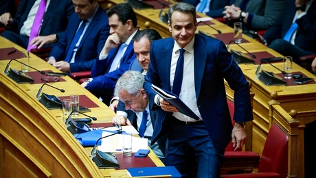 Ο Κυριάκος Μητσοτάκης στη Βουλή