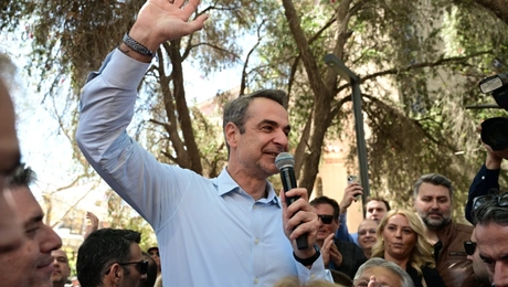 Στο Μοσχάτο ο Κυριάκος Μητσοτάκης