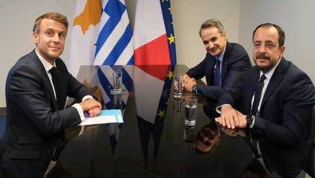 Μητσοτάκης Μακρόν Χριστοδουλίδης