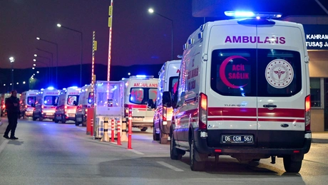 Ασθενοφόρα στο σημείο της επίθεσης στην Άγκυρα