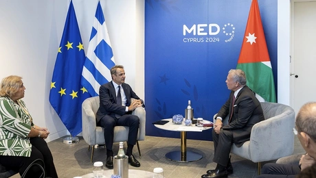 Ο Κυριάκος Μητσοτάκης και ο Βασιλιάς Ιορδανίας