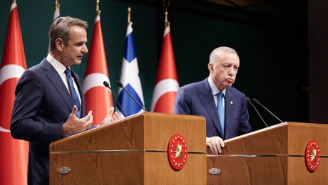 Ο Κυριάκος Μητσοτάκης και ο Ταγίπ Ερντογάν