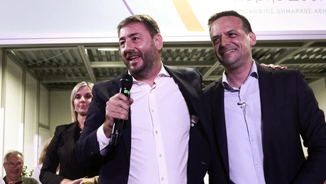Ο Νίκος Ανδρουλάκης και ο Χάρης Δούκας