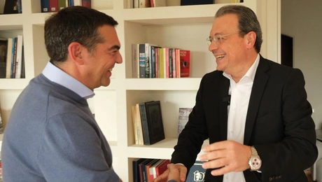 Ο Αλέξης Τσίπρας και ο Σωκράτης Φάμελλος