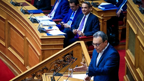 Ο Κυριάκος Μητσοτάκης και ο Σωκράτης Φάμελλος