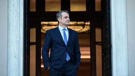 Ο Κυριάκος Μητσοτάκης στο Μέγαρο Μαξίμου