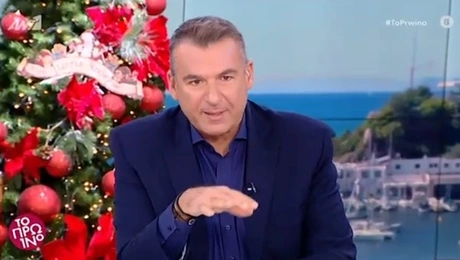 Ο Γιώργος Λιάγκας ήπιε τσίπουρο αντί για νερό στον αέρα της εκπομπής του
