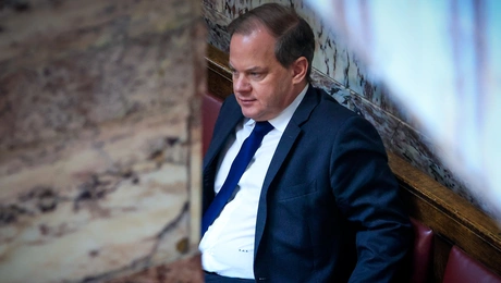 Ο Κώστας Καραμανλής στη Βουλή