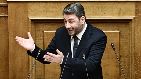 Ο Νίκος Ανδρουλάκης στη Βουλή