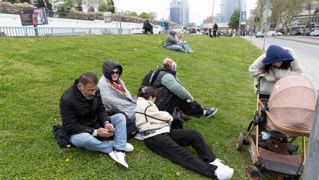 Κάτοικοι στην Κωνσταντινούπολη