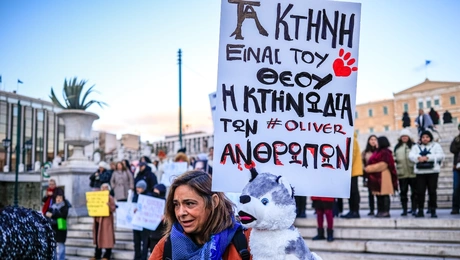 Διαμαρτυρία για τον θάνατο του Όλιβερ στην Αράχωβα