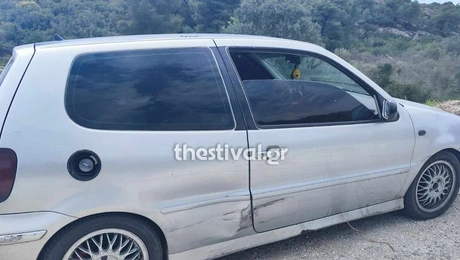 Το ένα εμπλεκόμενο όχημα στη Χαλκιδική