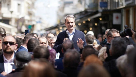Ο Κυριάκος Μητσοτάκης στη Λιβαδειά