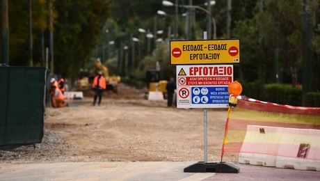 Εργοτάξιο στη Βασιλίσσης Όλγας