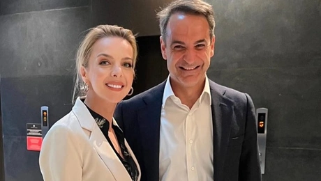 Η Καλλιόπη Σεμερτζίδου με τον Κυριάκο Μητσοτάκη