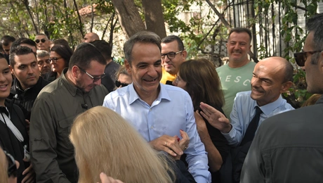 ο Κυριάκος Μητσοτάκης στα Μελίσσια