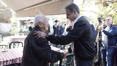 O Κυριάκος Μητσοτάκης στη Ροδόπη