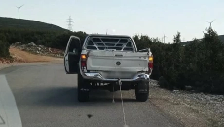 Το όχημα με το οποίο έσερνε τον σκύλο