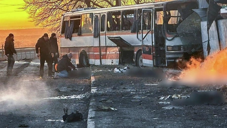 Επίθεση της Ρωσίας σε λεωφορείο που μετέφερε ανθρακωρύχους στην περιοχή Ντνιεπροπετρόφσκ 