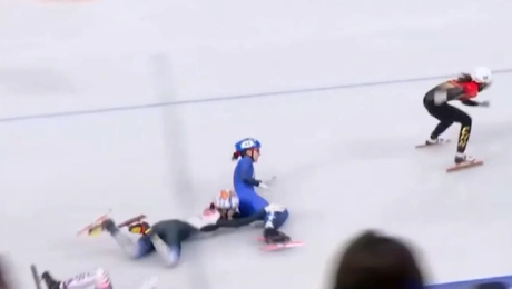 Η πτώση της Stoddard στο speed skating