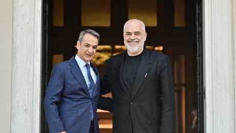 Συνάντηση Κυριάκου Μητσοτάκη - Έντι Ράμα